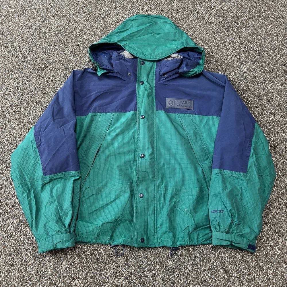 Vintage 1990s Eddie Bauer Ebtek Blue Jacket Rare Size Xl Utility